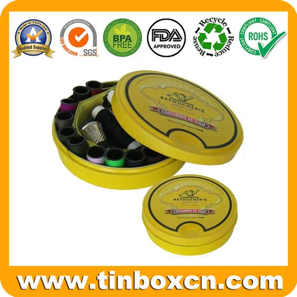 Empty Round Tin Box for Promotional Packaging, Gift Tin Can