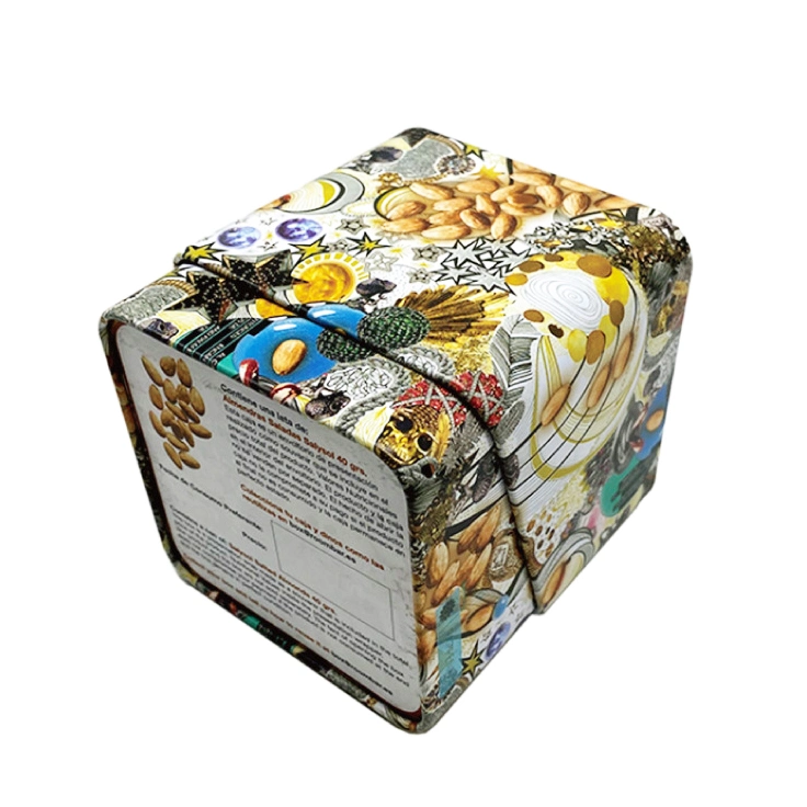 Watch Packaging Tin Box Nuts Tin Box Candy Metal Box Square Oblique Storage Tin Can