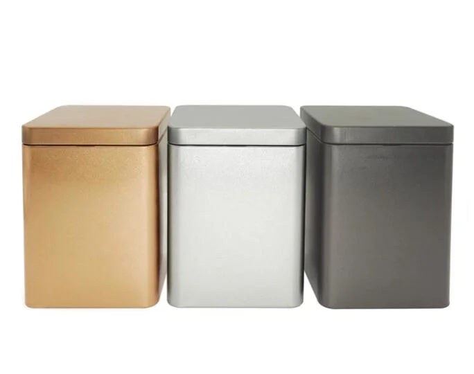 Custom Square Tin Container Tea Boxes