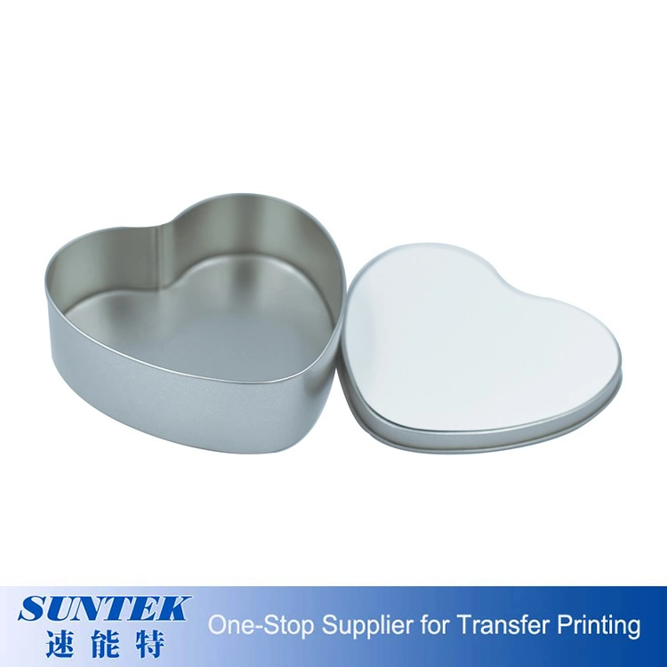 Heat Transfer Custom Printing 2D Metal Candy Tin Box Heart Shape