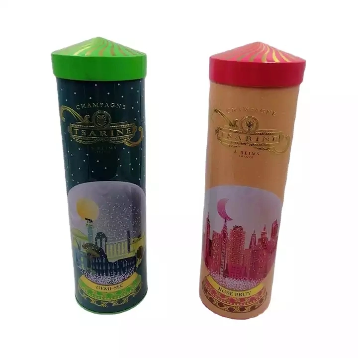Eco Friendly Custom Design High Quality Special Shaped Metal Exquisite Gift Packing Wine Tin Box
