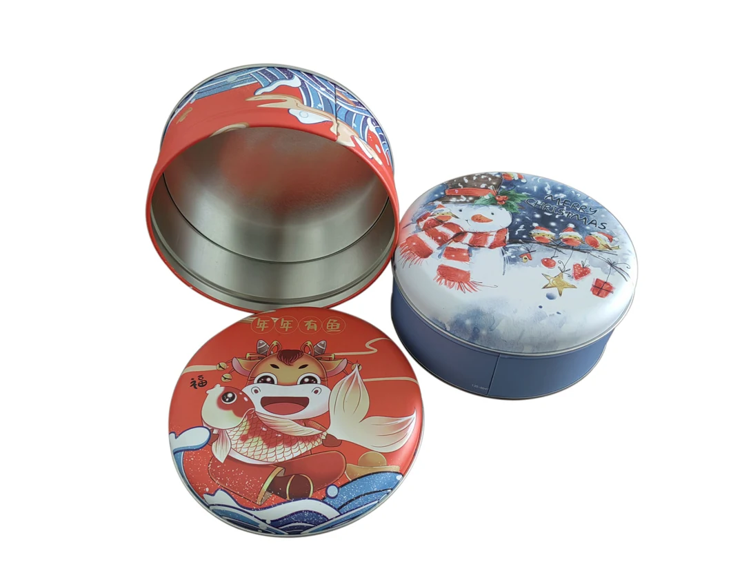New Style Round Box Gift Coin Candy Game Tin Box