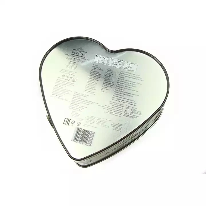 Factory Direct Supply Heart-Shaped Tin Candy Gift Packaging Box
