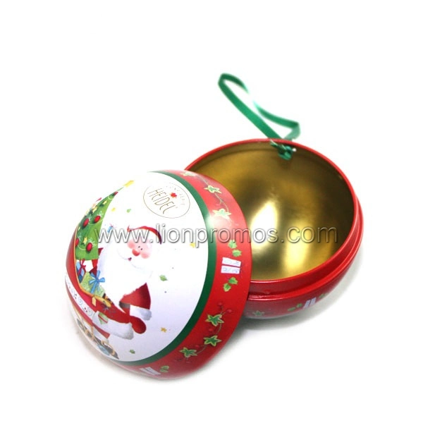 Christmas Ball Promotional Gift Decoration Ornaments Xmas Ball Tin Plate Box