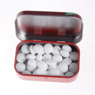 Leere kleine Atem-Kaugummi-runde Blechdose im Großhandel, individuelle Click-Clack-Mint-Süßigkeits-Zinndose