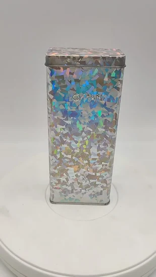 Geschenkbox aus Metall mit Laser-Blumenmuster, rechteckige Form, Schokoladendose, Keksdose