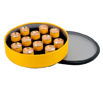 Hersteller kundenspezifische runde Teedose transparente kleine Teedose Papierdose runde Pappschachteln