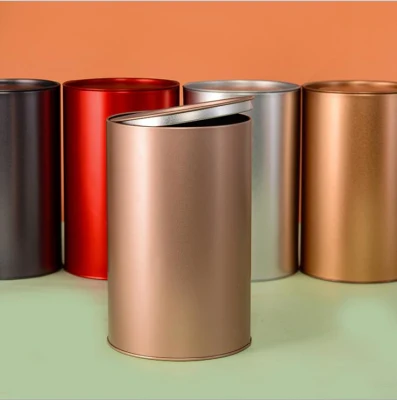 Mehrfarbige, lebensmittelechte Keksdose zur Aufbewahrung von runden Teedosen aus Metall